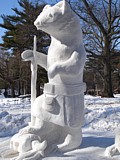 snow sculpting